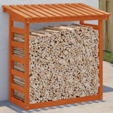 Vidaxx Kaminholzregal 108x64,5x110 cm massives Kiefernholz, waschbraun