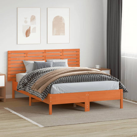 Vidaxl hoofdbord wandmontage 166x3x63 cm massief grenenhout bruin