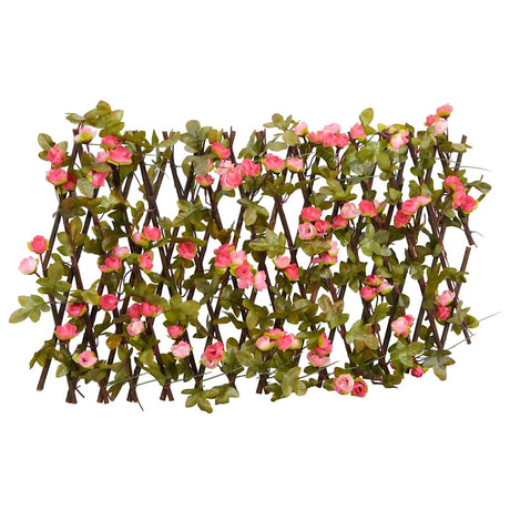 Vidaxx künstliche Efeupflanze am Spalier ausziehbar 180x20 cm dunkelrosa