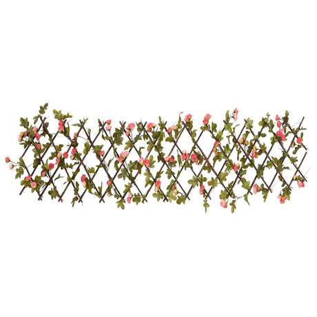 Vidaxx künstliche Efeupflanze am Spalier ausziehbar 180x20 cm dunkelrosa