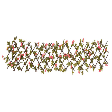 Vidaxx künstliche Efeupflanze am Spalier ausziehbar 180x20 cm dunkelrosa
