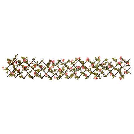 Vidaxx künstliche Efeupflanze am Spalier ausziehbar 180x20 cm dunkelrosa