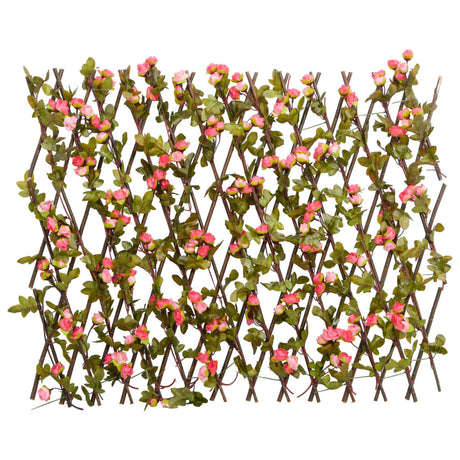 Vidaxx künstliche Efeupflanze am Spalier ausziehbar 180x60 cm dunkelrosa