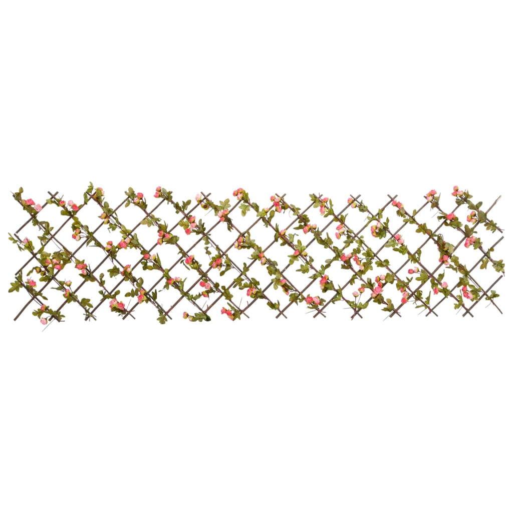 Vidaxx künstliche Efeupflanze am Spalier ausziehbar 180x60 cm dunkelrosa