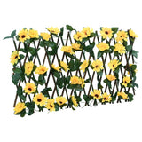 Vidaxx künstliche Efeupflanze am Spalier ausziehbar 180x20 cm gelb