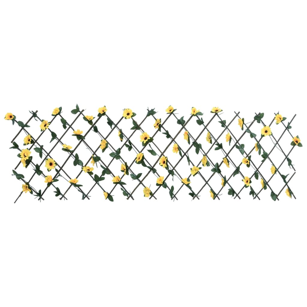 Vidaxx künstliche Efeupflanze am Spalier ausziehbar 180x60 cm gelb