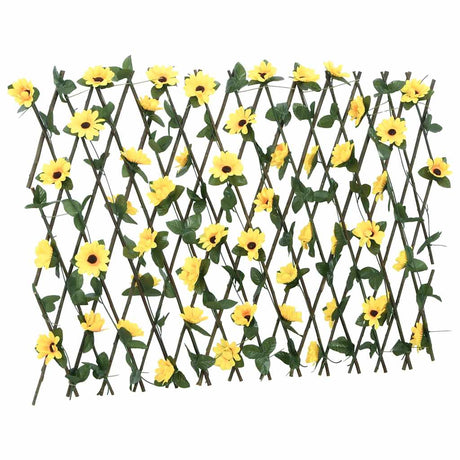 Vidaxx künstliche Efeupflanze am Spalier 5 Stück ausziehbar 180x60 cm gelb