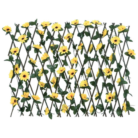 Vidaxx künstliche Efeupflanze am Spalier 5 Stück ausziehbar 180x60 cm gelb