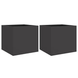 Vidaxx Pflanzgefäße 2 Stk. 32x30x29 cm Stahl schwarz