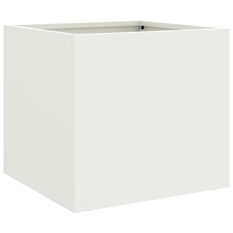 Vidaxx Pflanzgefäß 32x30x29 cm Stahl weiß