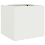 Vidaxx Pflanzgefäß 32x30x29 cm Stahl weiß