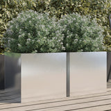 Vidaxx Pflanzgefäße 2 Stk. 42x40x39 cm Edelstahl silberfarben
