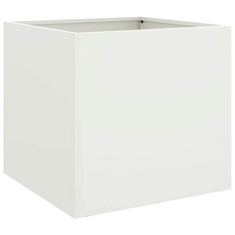 Vidaxx Pflanzgefäß 49x47x46 cm Stahl weiß