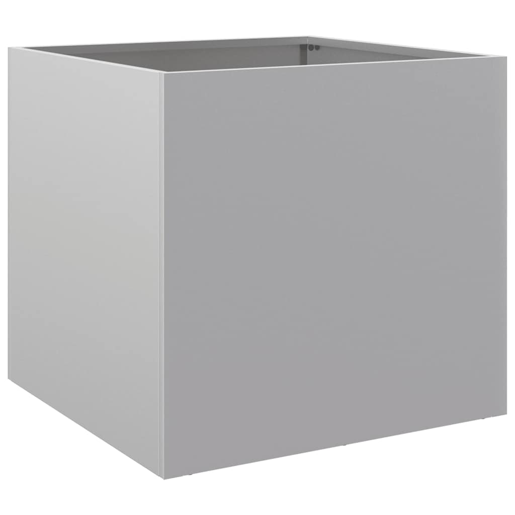 Vidaxx Pflanzgefäß 49x47x46 cm verzinkter Stahl silberfarben
