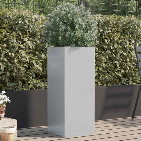 Vidaxx Pflanzgefäß 32x29x75 cm verzinkter Stahl silberfarben