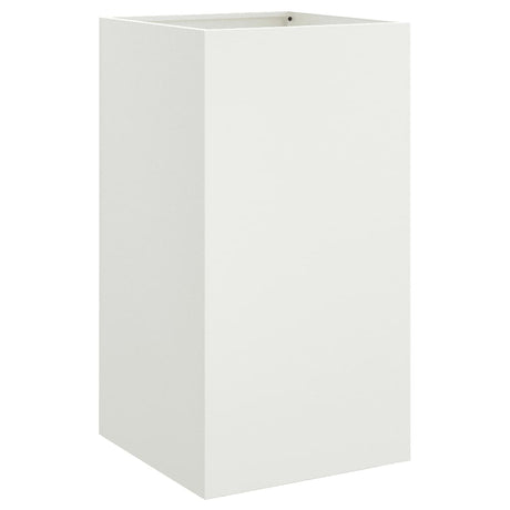 Vidaxx Pflanzgefäß 42x38x75 cm Stahl weiß