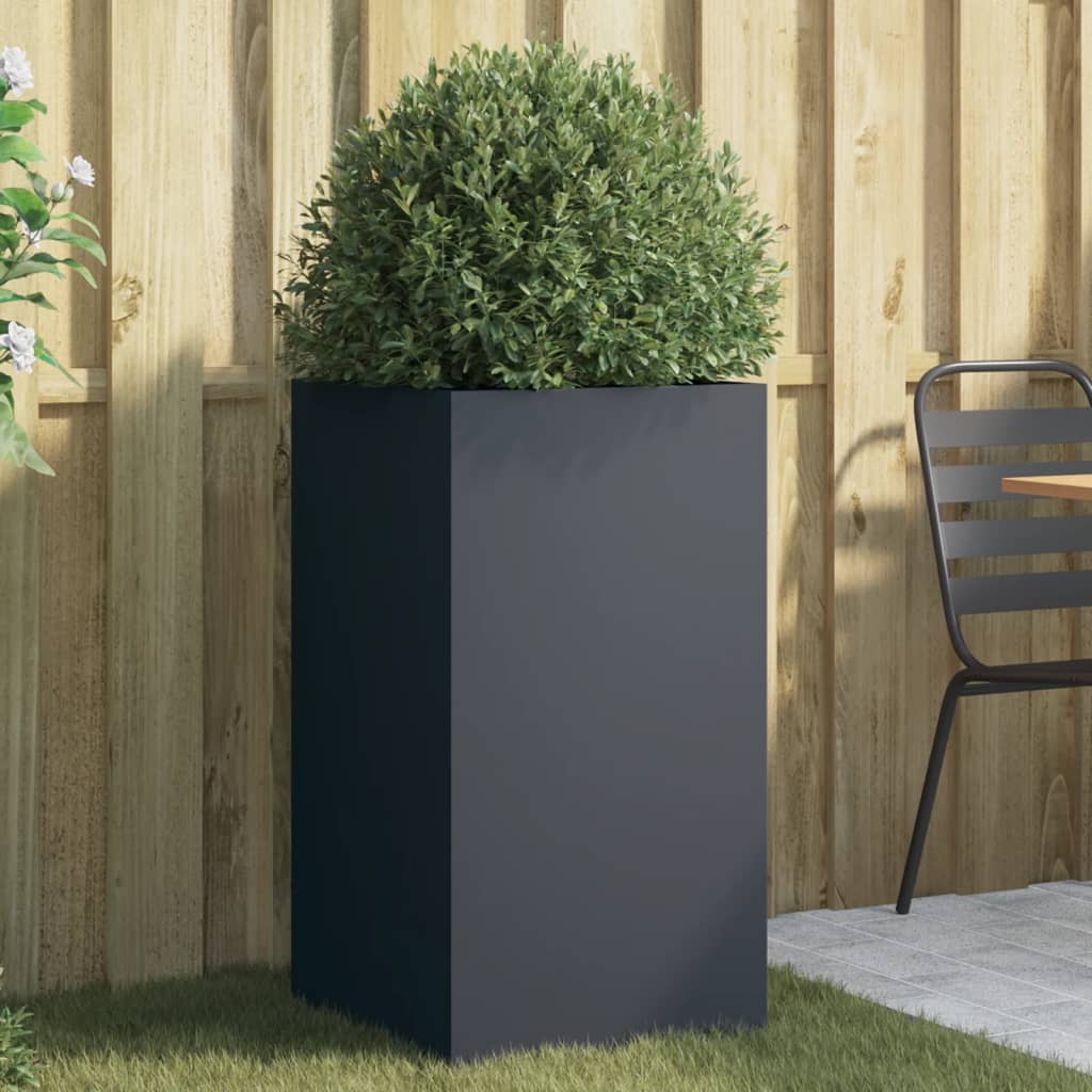 Vidaxx Pflanzgefäß 42x38x75 cm Stahl Anthrazit