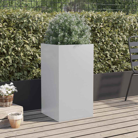 Vidaxx Pflanzgefäß 42x38x75 cm verzinkter Stahl silberfarben