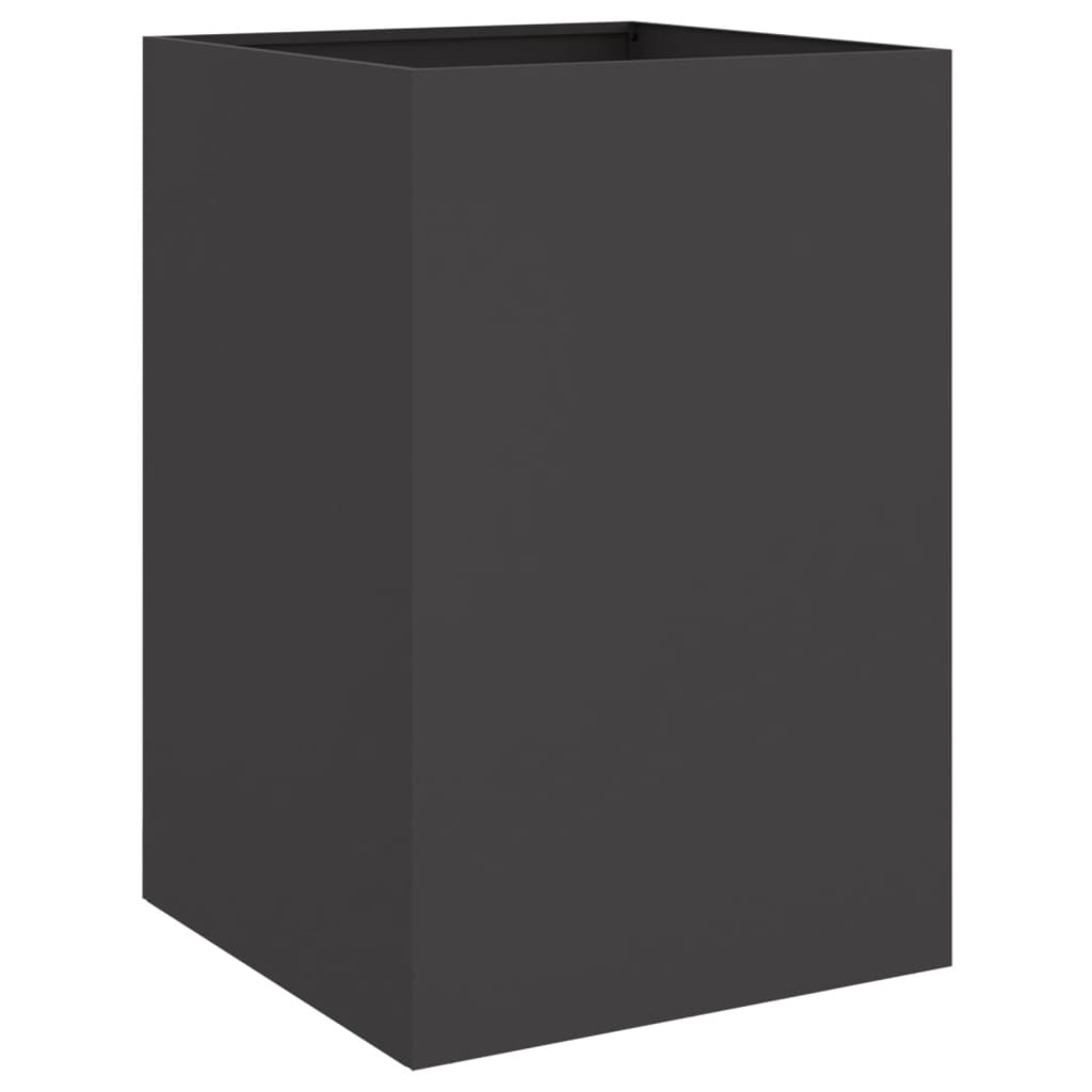 Vidaxx Pflanzgefäß 52x48x75 cm Stahl schwarz