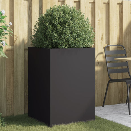 Vidaxx Pflanzgefäß 52x48x75 cm Stahl schwarz