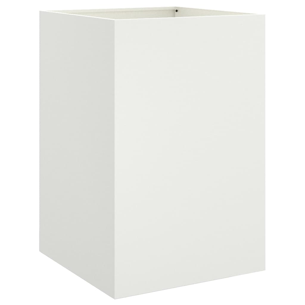 Vidaxx Pflanzgefäß 52x48x75 cm Stahl weiß