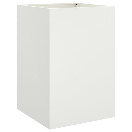 Vidaxx Pflanzgefäß 52x48x75 cm Stahl weiß