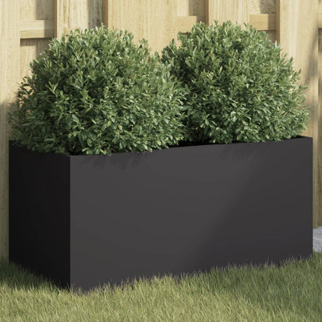 Vidaxx Pflanzgefäß 62x30x29 cm Stahl schwarz