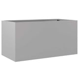 Vidaxx Pflanzgefäß 62x30x29 cm verzinkter Stahl silberfarben