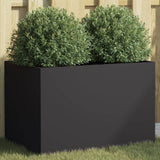Vidaxx Pflanzgefäß 62x40x39 cm Stahl schwarz