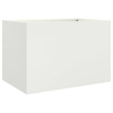 Vidaxx Pflanzgefäß 62x40x39 cm Stahl weiß
