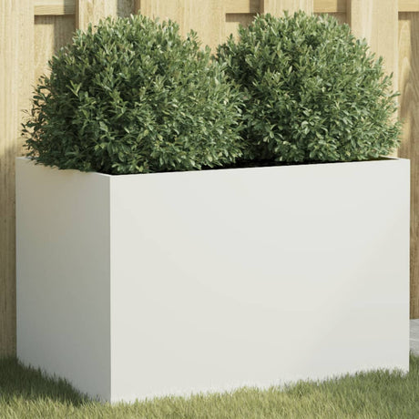Vidaxx Pflanzgefäß 62x40x39 cm Stahl weiß