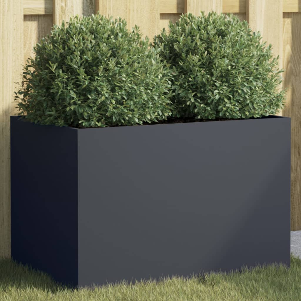 Vidaxx Pflanzgefäß 62x40x39 cm Stahl Anthrazit