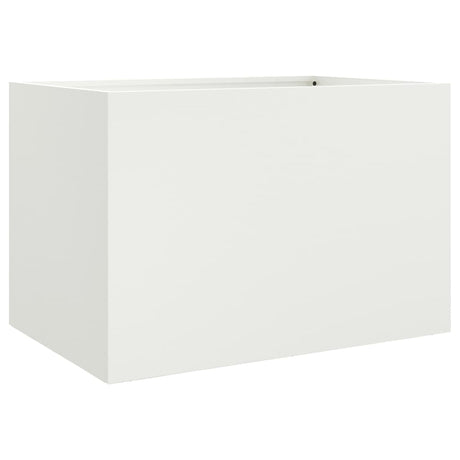 Vidaxx Pflanzgefäß 62x47x46 cm Stahl weiß