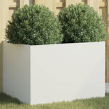 Vidaxx Pflanzgefäß 62x47x46 cm Stahl weiß