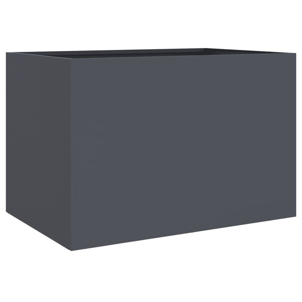 Vidaxx Pflanzgefäß 62x47x46 cm Stahl Anthrazit