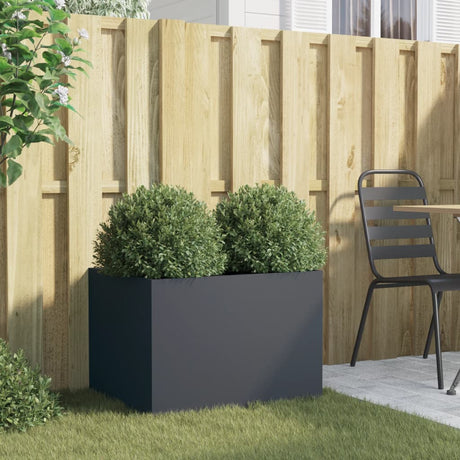 Vidaxx Pflanzgefäß 62x47x46 cm Stahl Anthrazit
