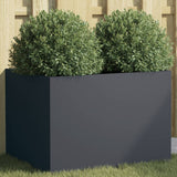 Vidaxx Pflanzgefäß 62x47x46 cm Stahl Anthrazit