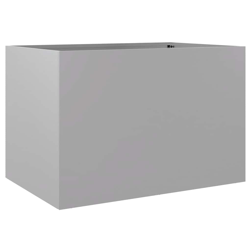 Vidaxx Pflanzgefäß 62x47x46 cm verzinkter Stahl silberfarben