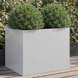 Vidaxx Pflanzgefäß 62x47x46 cm verzinkter Stahl silberfarben