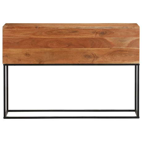 Vidaxl wandtafel 110x30x75 cm massief acaciahout en ijzer