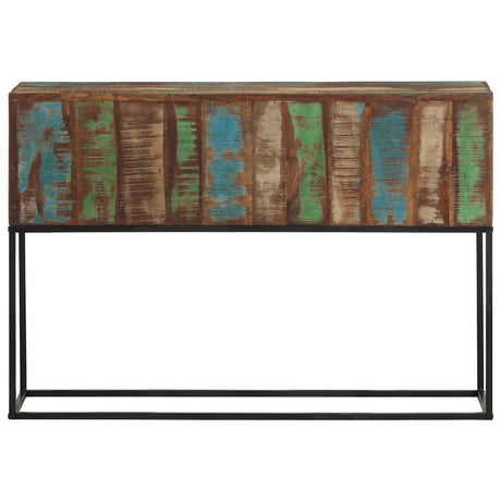 Vidaxl wandtafel 110x30x75 cm massief gerecycled hout en ijzer