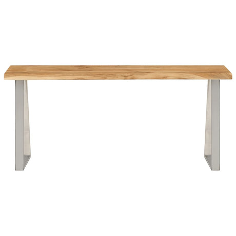 Vidaxl bankje met natuurlijke rand 105 cm massief acaciahout