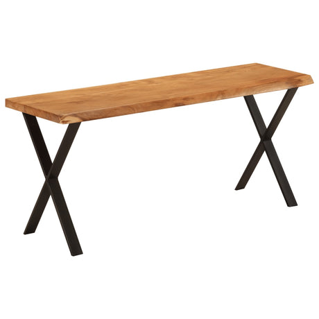 Vidaxl bankje met natuurlijke rand 105 cm massief acaciahout