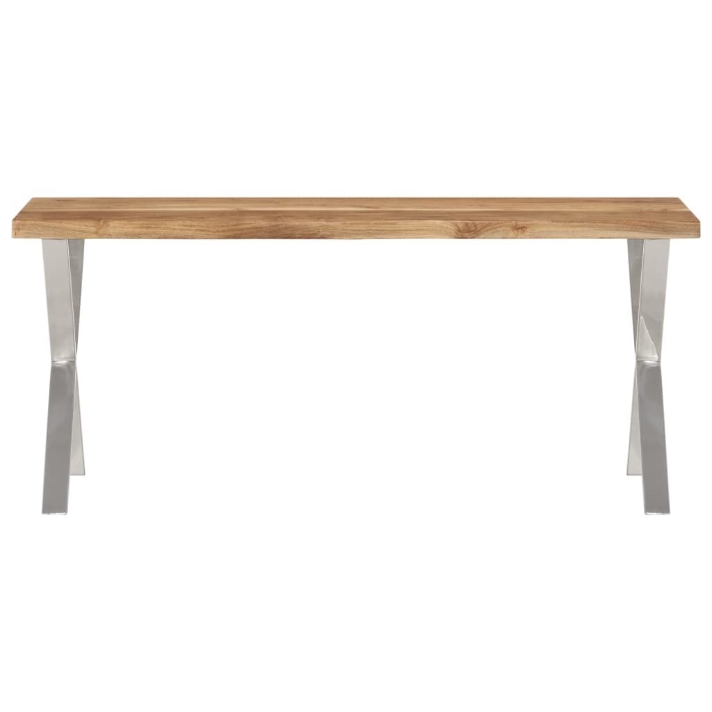 Vidaxl bankje met natuurlijke rand 105 cm massief acaciahout