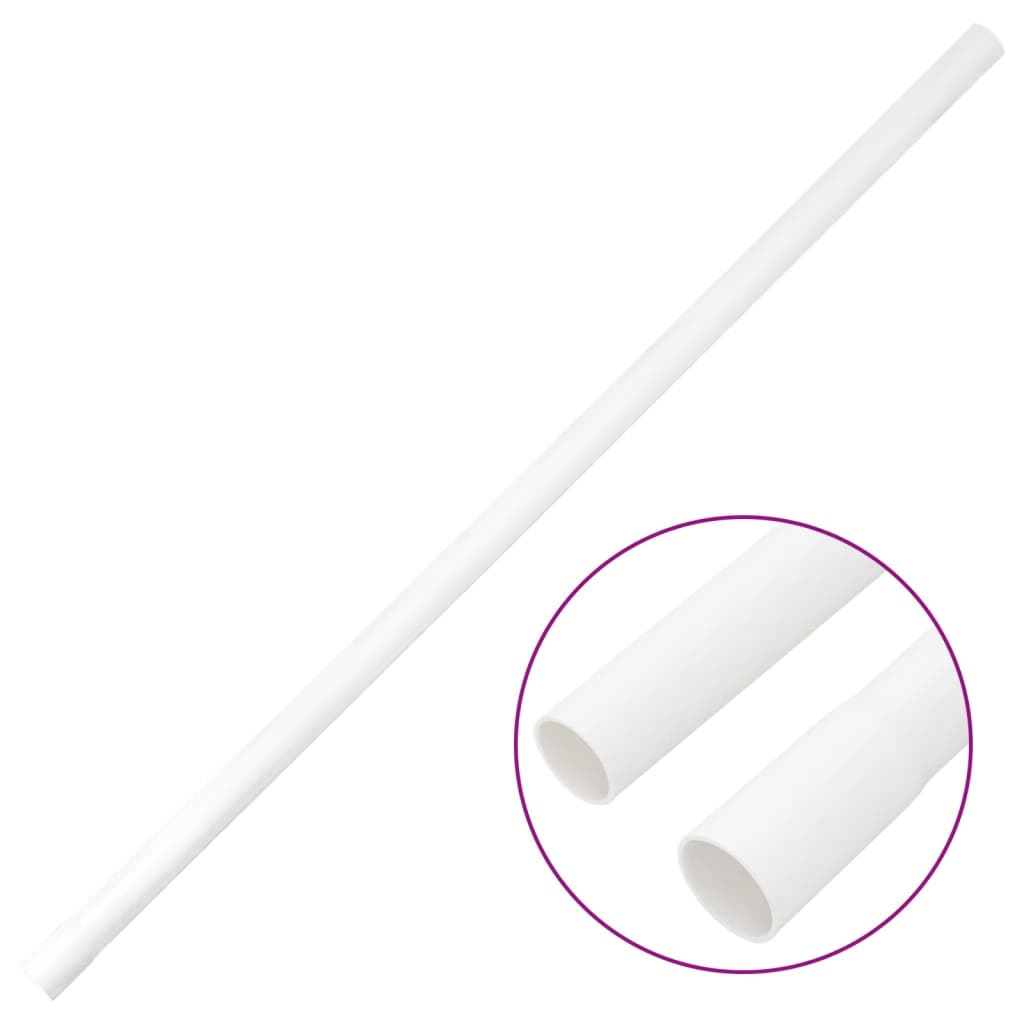 Vidaxxl Kabelkanäle mit Schellen ø25 mm 10 m PVC