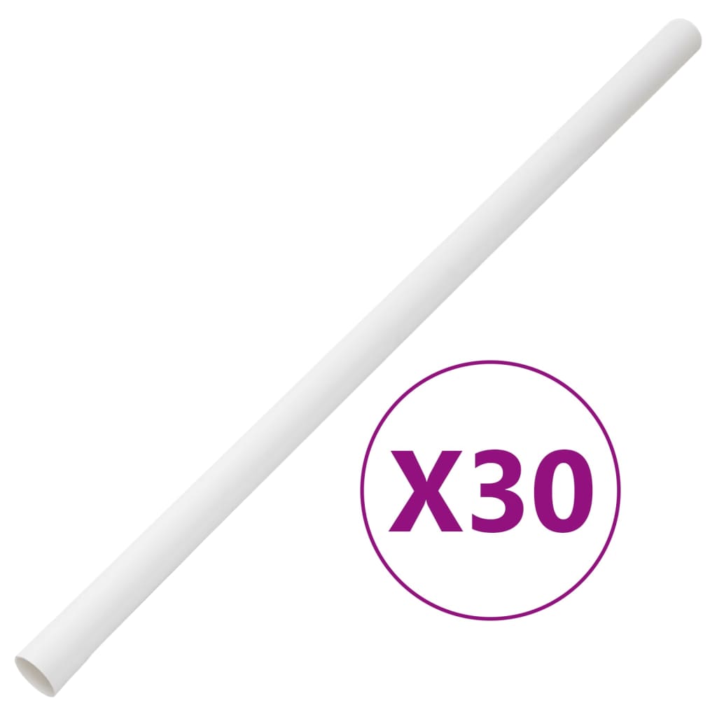 Vidaxxl Kabelkanäle ø30 mm 30 m PVC