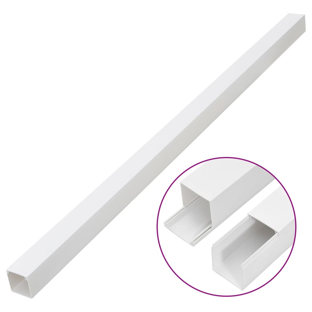 VidaXL Kabelkanal 100x40 mm 30 m PVC