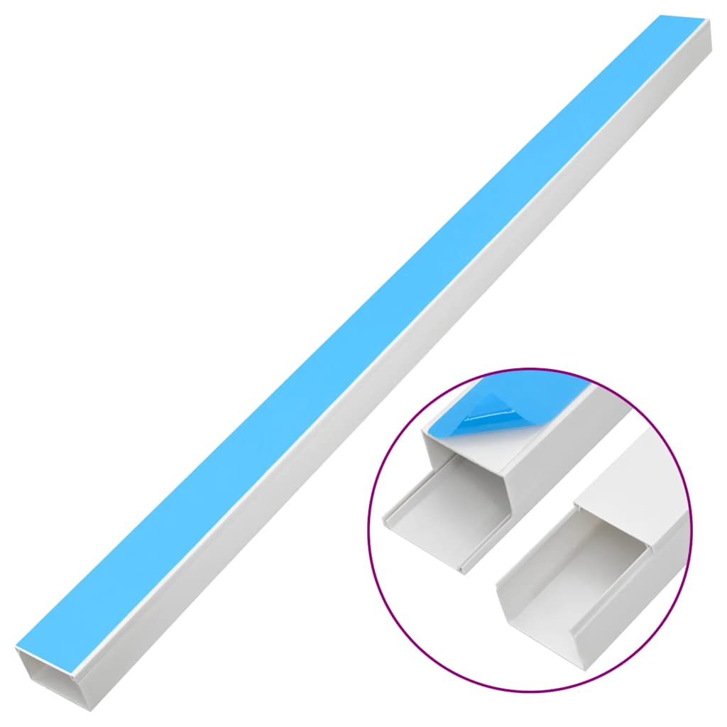 Vidaxxl Kabelkanal selbstklebend 100x60 mm 10 m PVC