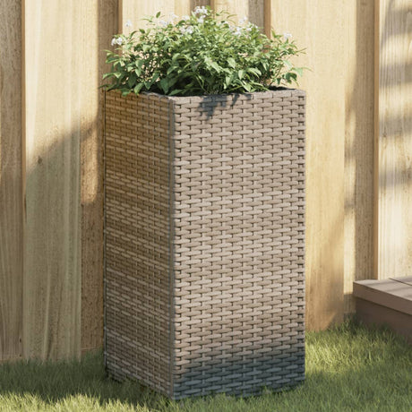 VidaXL Pflanzgefäße 2 Stk. 30x30x60 cm Polyrattan grau