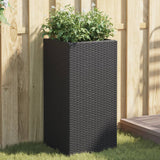 VidaXL Pflanzgefäße 2 Stk. 40x40x80 cm Polyrattan schwarz
